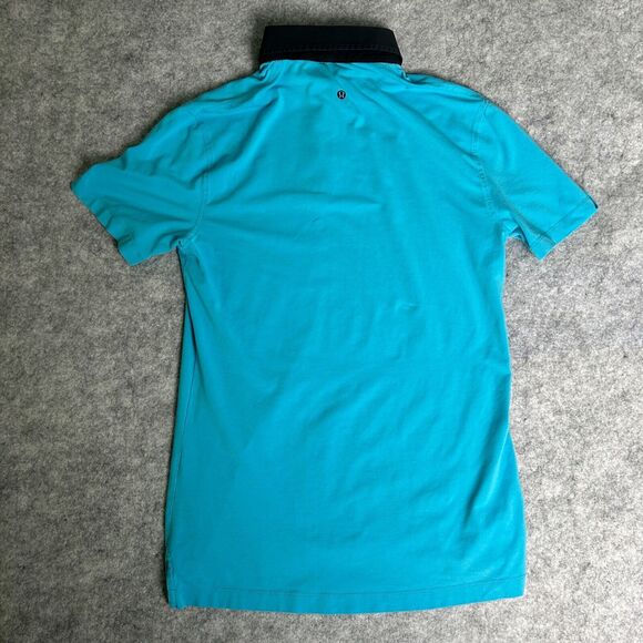 Lululemon Mens Size MEDIUM Polo Blue - Picture 3 of 6